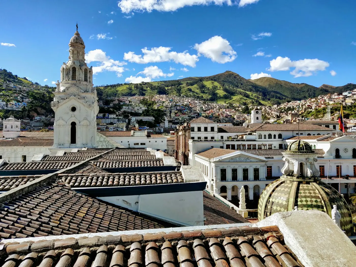 Historic colonial architecture in Quito, Ecuador's old town