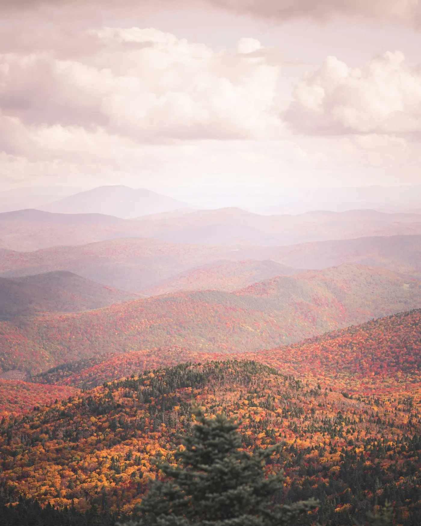 Vermont's Green Mountains in fall